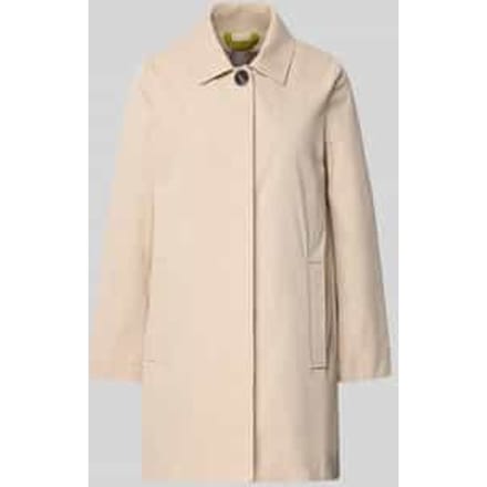 Mantel met blinde knoopsluiting en steekzakken