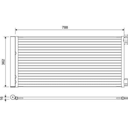 Condensator, airconditioning VALEO 822637