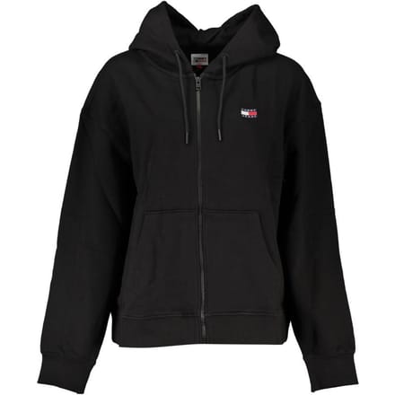 Tommy Hilfiger Zwarte Katoenen Dames Sweatshirt