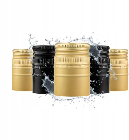 Bimberek - Lange Aluminium Dop - 30x44mm - Zwart/Goud