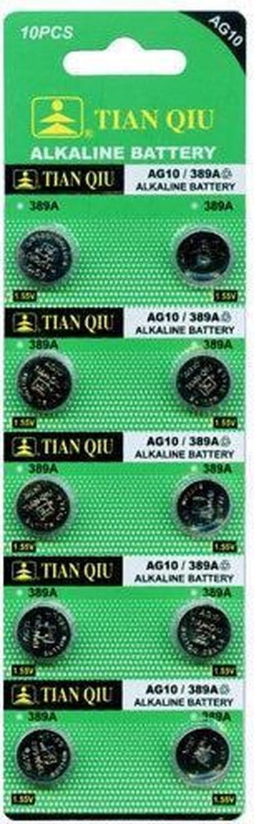 AG10 Horloge Batterijen 10 Stuks ( LR1130, 389)