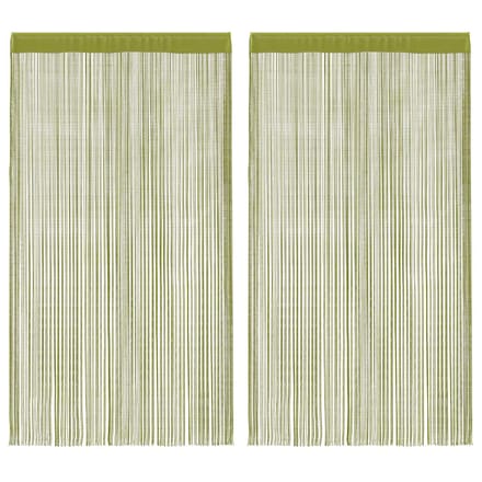 vidaXL - Draadgordijnen - 140x250 - cm - groen - 2 - st