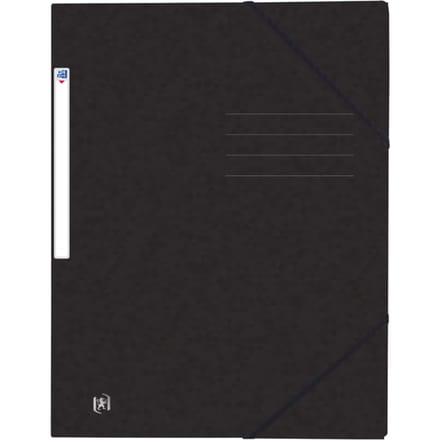 Elastomap Oxford Top File+ A4 3 kleppen 390gr zwart
