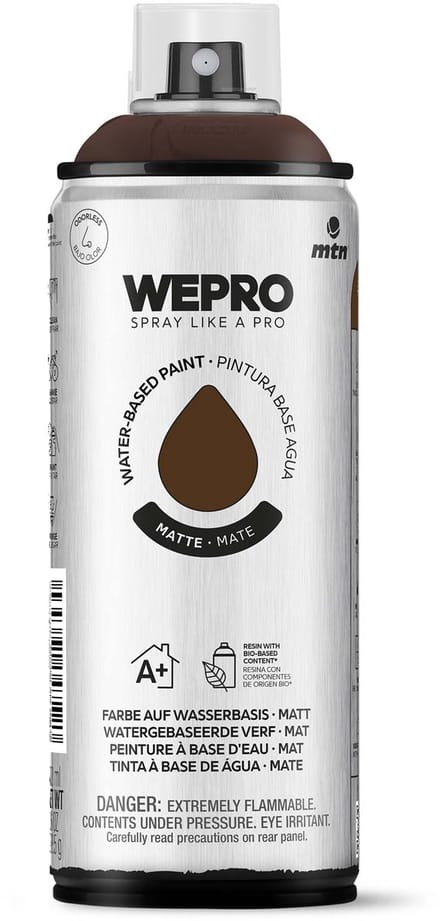 Spuitbus Bruin Cocoa Mat MTN WEPRO WATER-BASED PAINT 400ML