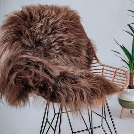 Schapenvacht IJslands Bruin L/XL (105x60cm) - 100% ECHT - Eco+