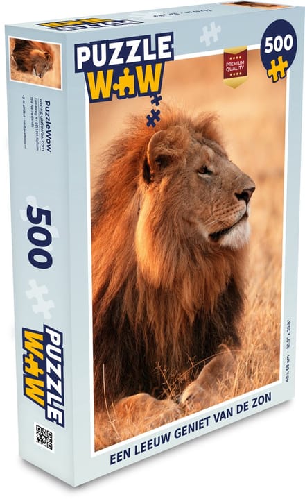 Puzzel Zon - Leeuw - Jacht - Legpuzzel - Puzzel 500 stukjes