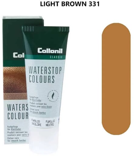 Collonil Waterstop kleur 331 - Lichtbruin - Gladleer bescherming - tube 75cl