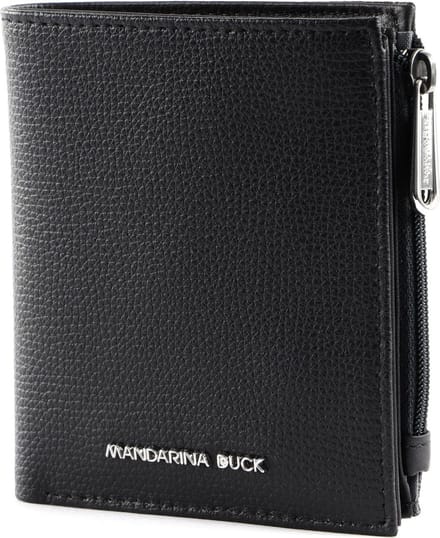 MANDARINA DUCK Leren Portemonnee Mellow Urban Wallet Black Zwart
