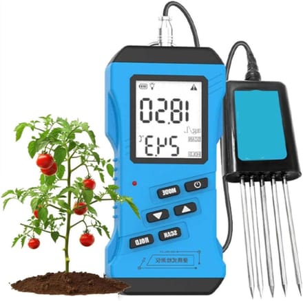 Bodemtester - Bodemanalysator - Plantenverzorging - 7-in-1 Metingen - 3-inch Display - Grijs