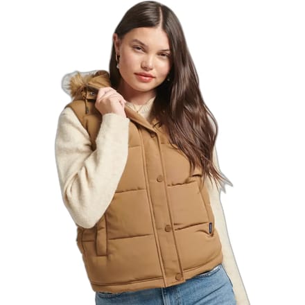 Superdry - Everest bodywarmer van imitatiebont - Dames - Gilets