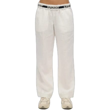 Superdry Linen Drawstring Broek Wit L Vrouw