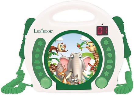 Draagbare CD-speler met microfoons voor kinderen - karaoke plezier met herhaling en programmable afspeellijst - met hoofdtelefoon aansluiting