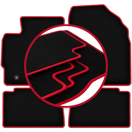 CARLUX-RED automatten voor: Toyota Auris I hatchback, stationwagen (2006-2012)