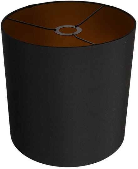 Zwart textiel lampenkap 30cm met E27 support - Mexlite K1564SS voor trendy binneninrichting
