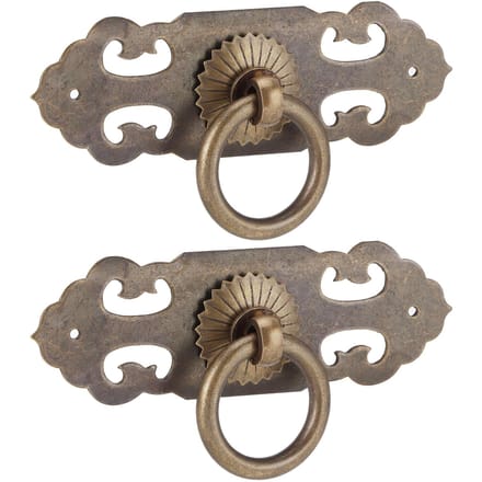 2 Sets 90mm Lade Horizontale Handgreep Koper Antiek Holle Kast Handgreep Trekker Meubelonderdelen