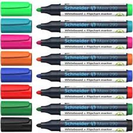 Schneider Schreibgeräte Whiteboard-Marker Maxx 290 8er Set sortiert, 6+2 Aktion 129098 Whiteboardmarker 8 stuk(s)