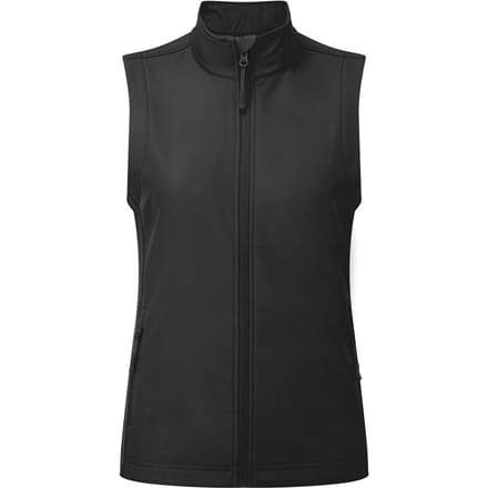 Premier Dames/Dames Windchecker Gerecycled Printbaar Gilet (Zwart)