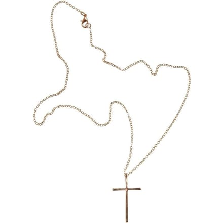 Urban Classics Halsketting - Big Basic Cross - voor Vrouwen - goudkleurig