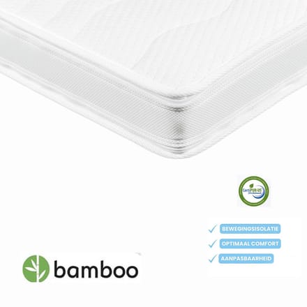 Topdek Matras Topper Bamboo Tencel HR45 - 3D -Topper - 11cm dik - 120x200 Topdekmatras