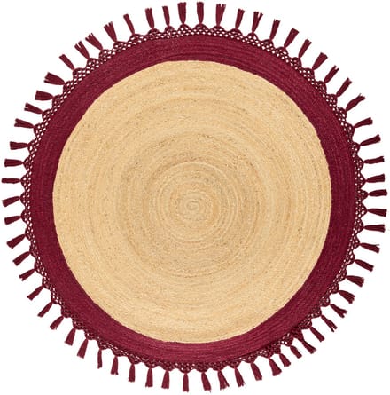 MARTS - Vloerkleed - Donkerrood - 140 cm - Jute