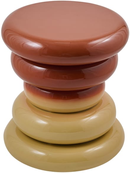 Bijzettafel Zigzag Terra Crème - Unieke Zandloper Vorm