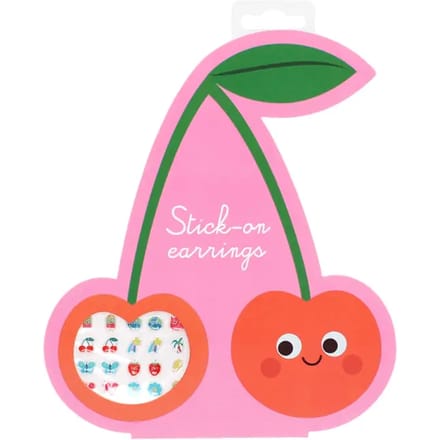 Stick on earrings (40 paar) - Kersen - plakoorbellen - Rex London