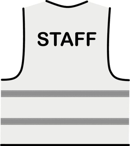 Staff hesje wit