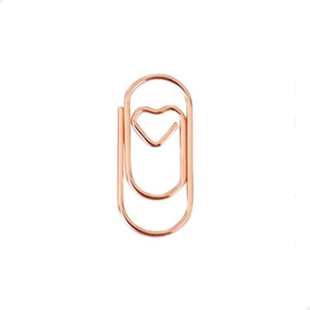 Mini paperclip hartje 20 mm | Koper | 100 stuks