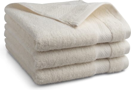 Katoenen handdoek - 3 stuks - 50x100 - kleur crème
