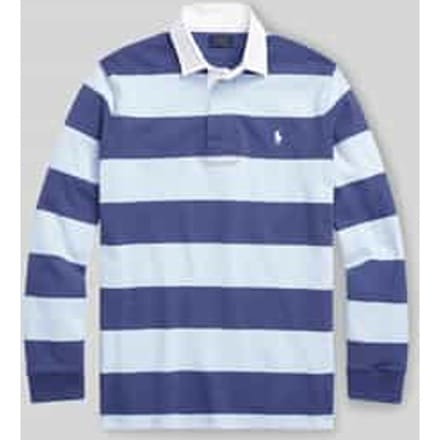 regular fit rugbyshirt van puur katoen