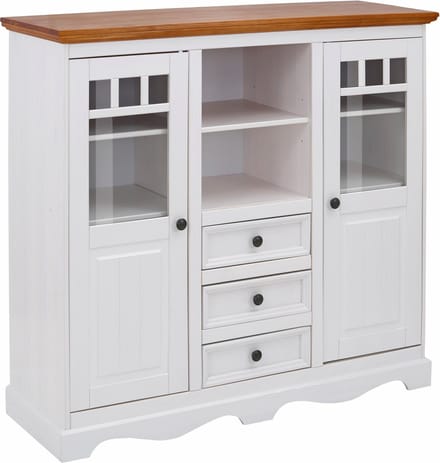 Melissa-Highboard - 2 Glasdeuren 3-Laden