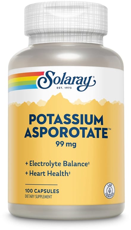 Solaray Kalium Asporotat 99 mg(Potassium) - 100 capsules
