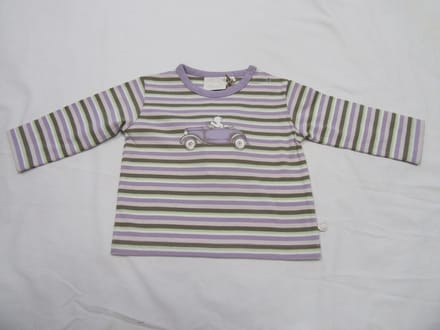 noukie's , jongens , t-shirt lange mouw, streep lila, 6 maand  68