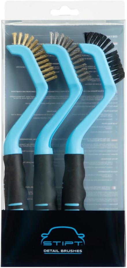 Stipt - Detail Brushes 3 stuks - Stipt Reinigingborstels - Nylon, Messing en Stalen borstel