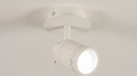 Lumidora Opbouwspot 72720 - DAISY - GU10 - Wit - Metaal - Badkamerlamp - IP44 - ⌀ 10 cm