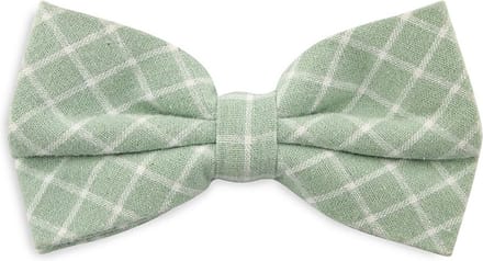 We Love Ties - Strikken - Strik Geronimo Grid groen - pastelgroen / wit