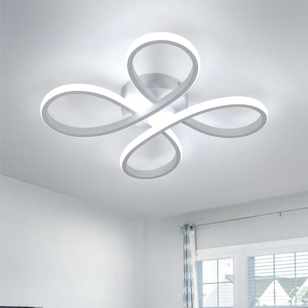 Goeco Plafondlamp - 30cm - Medium - 30W - LED - 3500LM - Bloemvormen - Acryl - 3000K - Warm Wit Licht