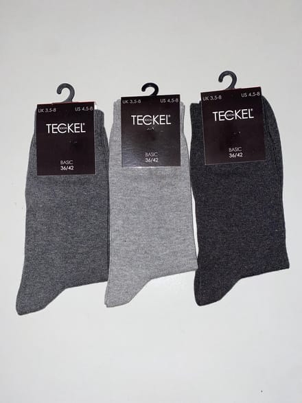 Damessokken katoen 3-pack kleur: antraciet maat: 36-42