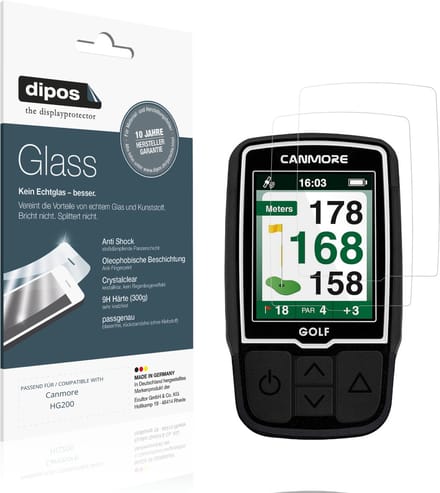 dipos – 2x Pantserfolie geschikt voor Canmore HG200 | 9H Screenprotector