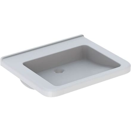 Geberit Renova Comfort Square washbasin 65 cm, barrier-free, without tap hole and overflow, 128666000