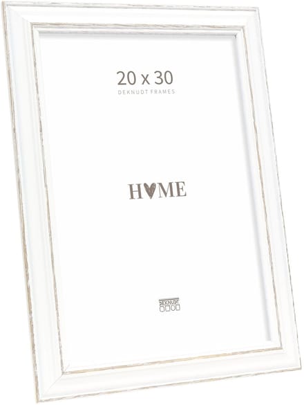 Deknudt Frames fotolijst S221H3 - wit met bruin accent - 20x30 cm