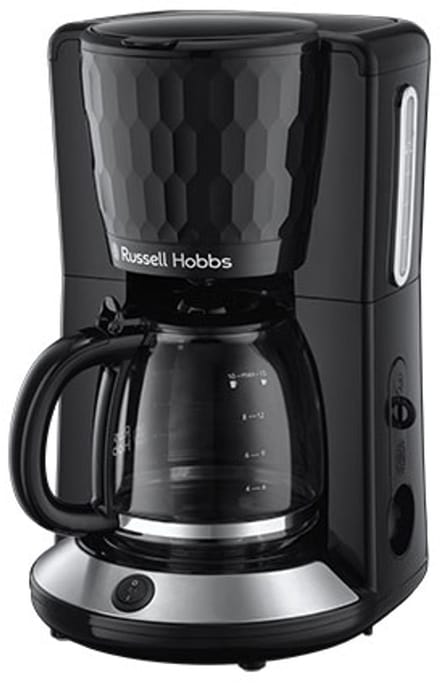 Russell Hobbs Honeycomb Black Coffee Maker Handmatig Filterkoffiezetapparaat 1,2 l