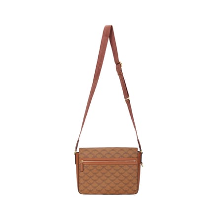 MCM Himmel Sac bandoulière avec logo all-over et bandoulière réglable Sac d'épaule homme Cognac MMMEAAC01CO001 Basic Set (Bag+Dust Bag)