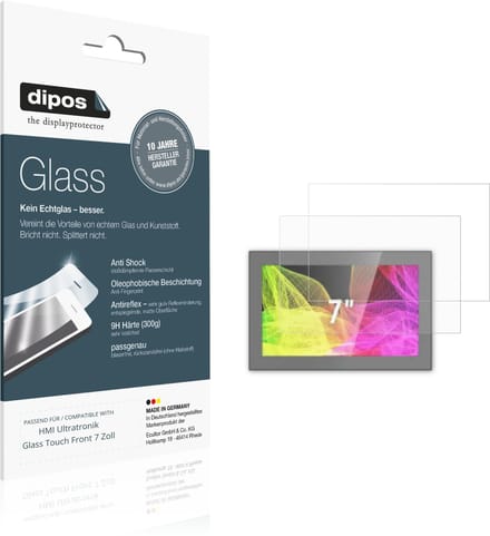 dipos – 2x Matte Pantserfolie geschikt voor HMI Ultratronik Glass Touch Front 7 Zoll | 9H Screenprotector