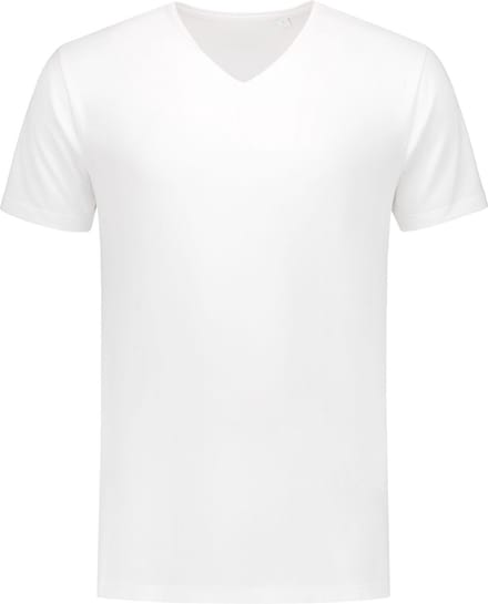 L&S T-shirt V-neck fine cotton elasthan