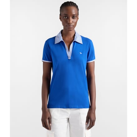 paal met gestreepte details sorbet vrouw blauw