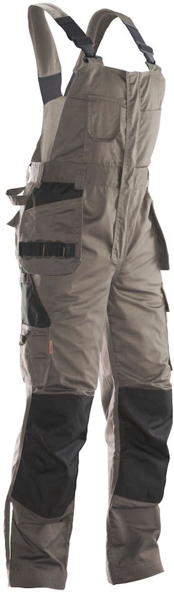 Jobman 3730 Bib N' Brace 65373020 - Khaki/Zwart - C46