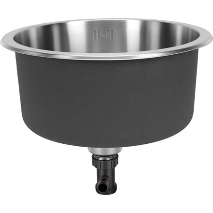 Keuken Spoelbak Rond Roestvrij Staal Efficiënte Afwatering Veelzijdig Inbouw Spoelbak Voor Bar RV gray