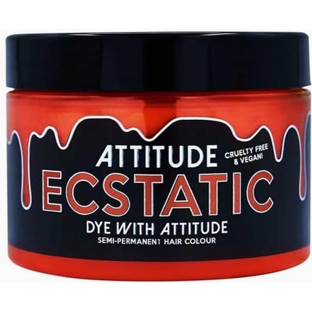 Teinture capillaire semi-permanente - Attitude - Ecstatic - Orange - Vegan - 135mL orange