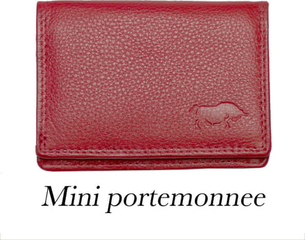 Dames Portemonnee Mini Rood Leer - Dames Portemonnee Rood Extra Klein